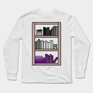 Subtle Asexual Pride Bookcase Long Sleeve T-Shirt